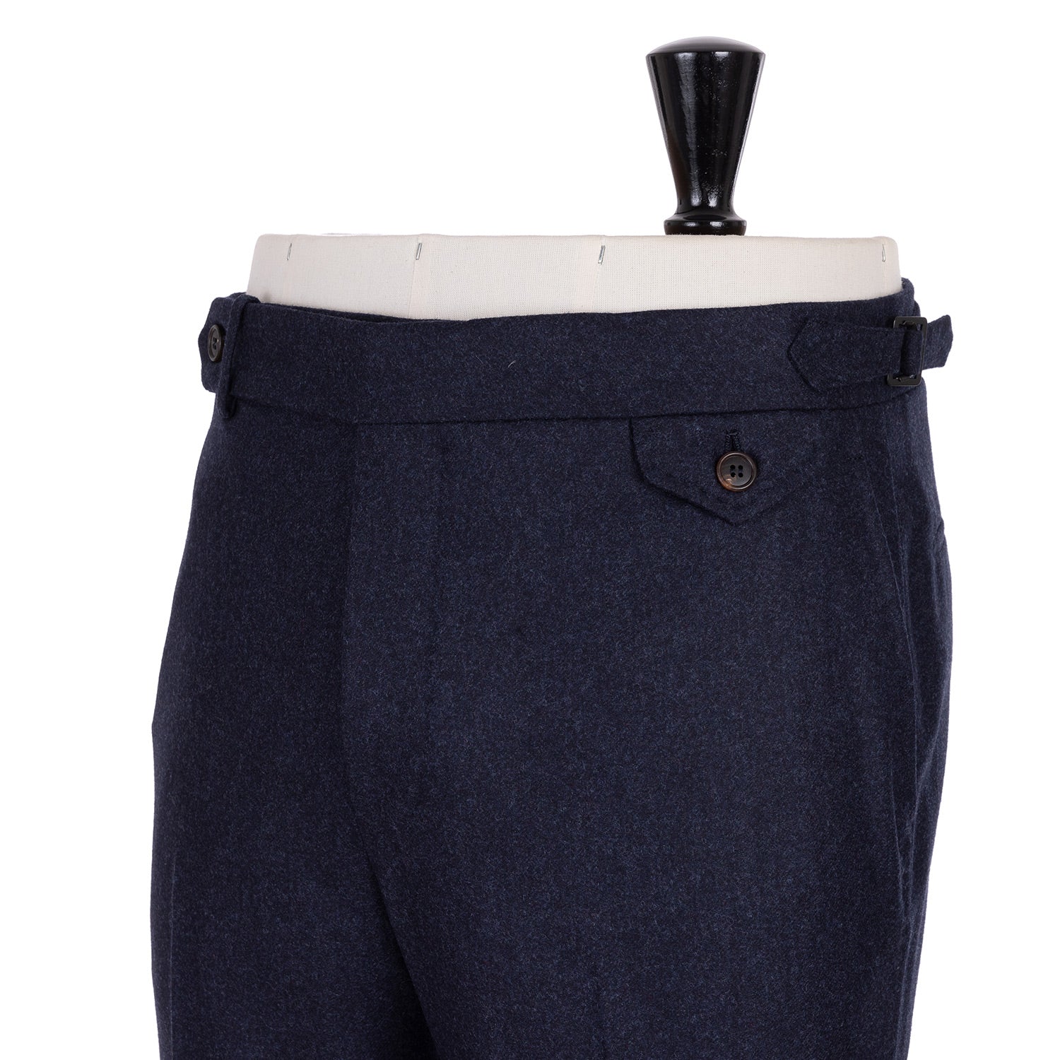 Exclusive to Michael Jondral: Blue Flannel Pants made of pure Wool  - Rota Sartorial